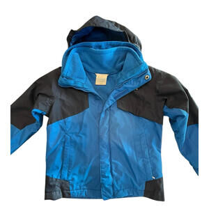 Columbia Jacket Youth XS 6/7 Blue Black Interchange 3-in-1 Omni-Tech Waterproof